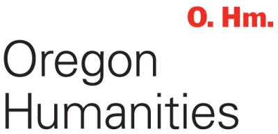 Oregon Humanities logo with "O. Hm." in red font above and left-aligned black text reading "Oregon Humanities.
